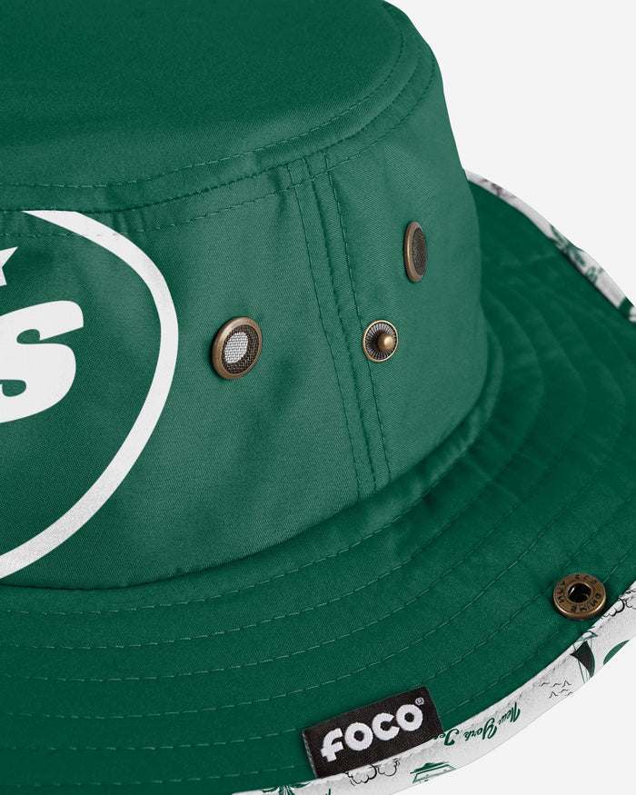 New York Jets Cropped Big Logo Hybrid Boonie Hat FOCO - FOCO.com