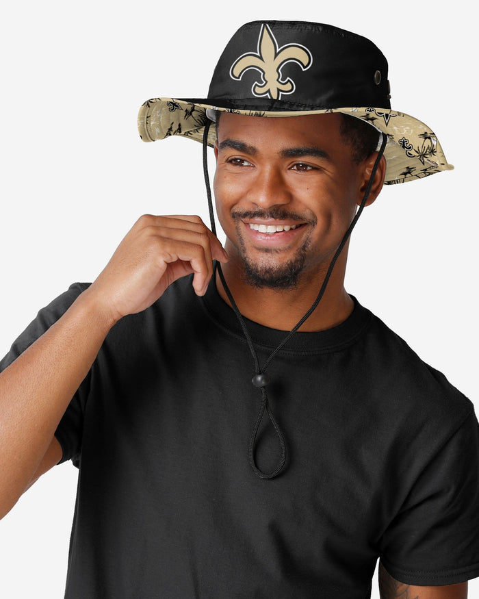 New Orleans Saints Cropped Big Logo Hybrid Boonie Hat FOCO - FOCO.com