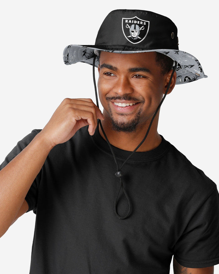 Las Vegas Raiders Cropped Big Logo Hybrid Boonie Hat FOCO - FOCO.com