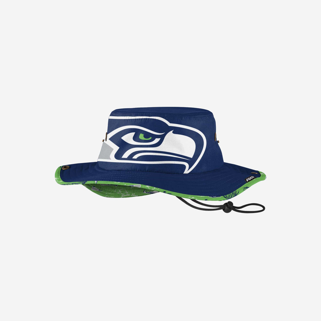 Seattle Seahawks Cropped Big Logo Hybrid Boonie Hat FOCO - FOCO.com