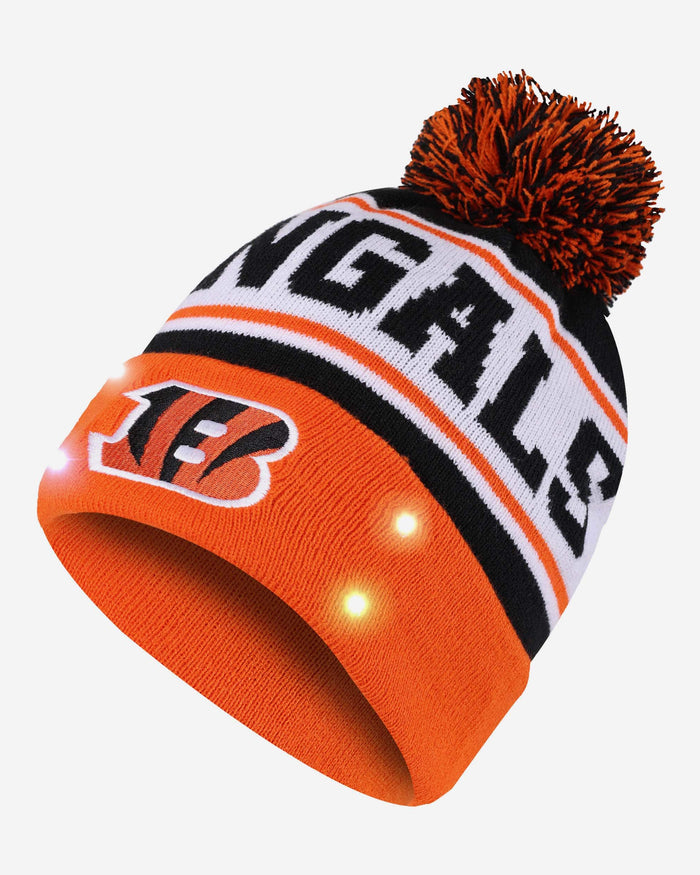 Cincinnati Bengals Snow Stealer Light Up Beanie FOCO - FOCO.com