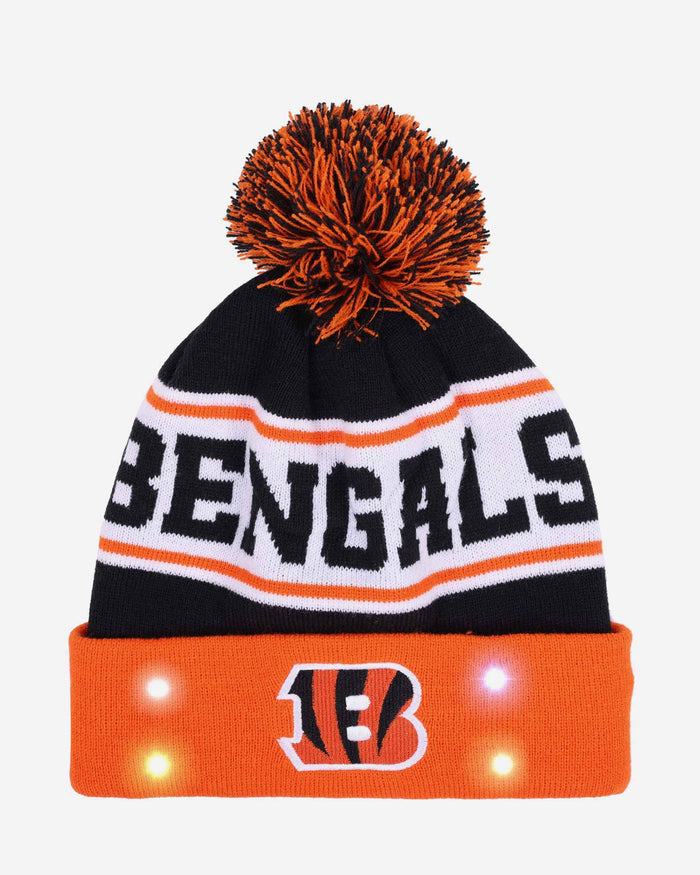 Cincinnati Bengals Snow Stealer Light Up Beanie FOCO - FOCO.com