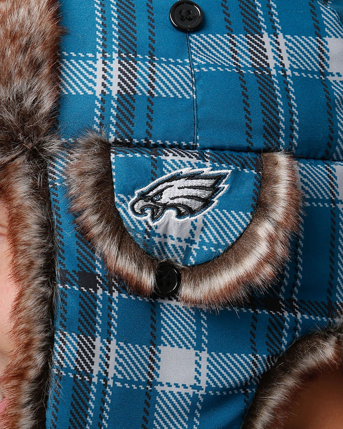 Philadelphia Eagles NFL Wordmark Flannel Trapper Hat FOCO - FOCO.com