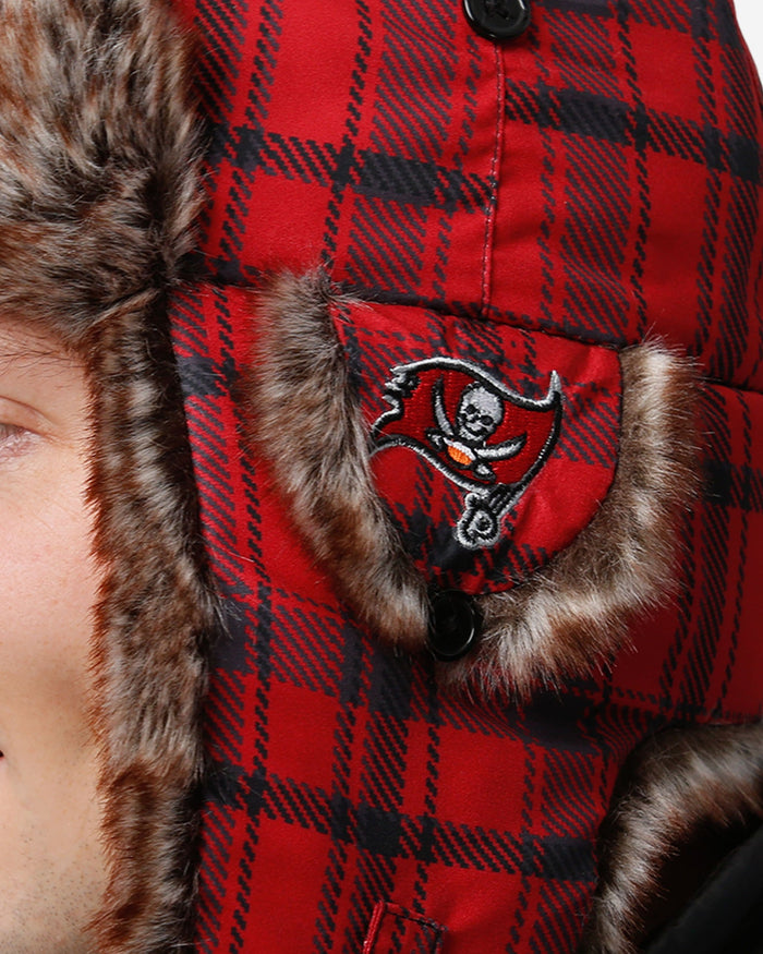 Tampa Bay Buccaneers NFL Wordmark Flannel Trapper Hat FOCO - FOCO.com