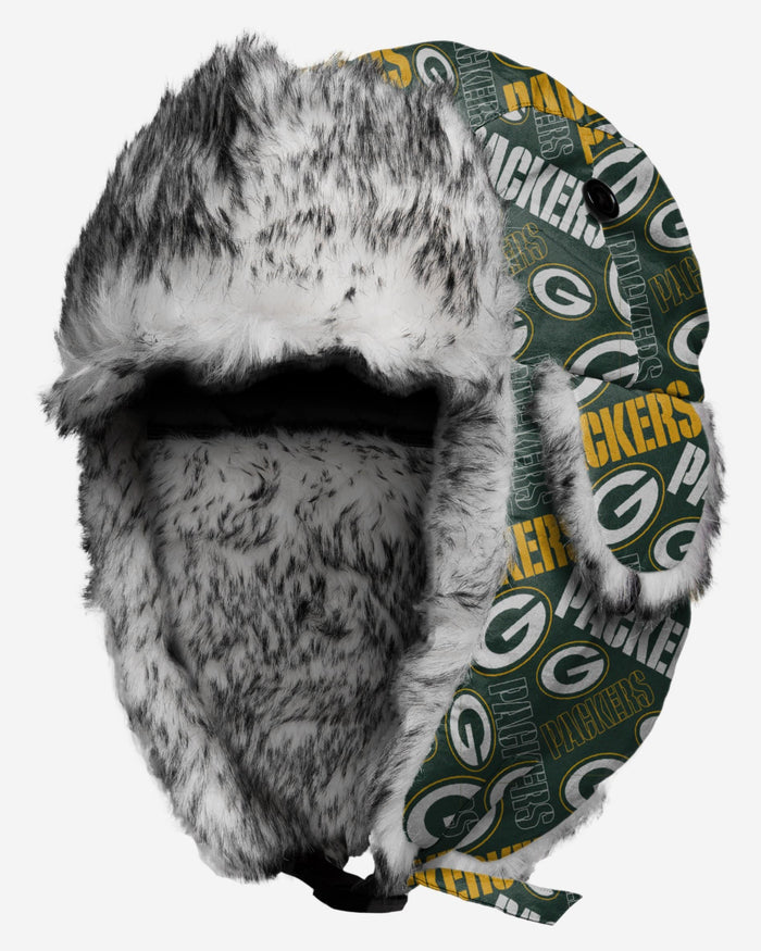Green Bay Packers Repeat Print Trapper Hat FOCO - FOCO.com