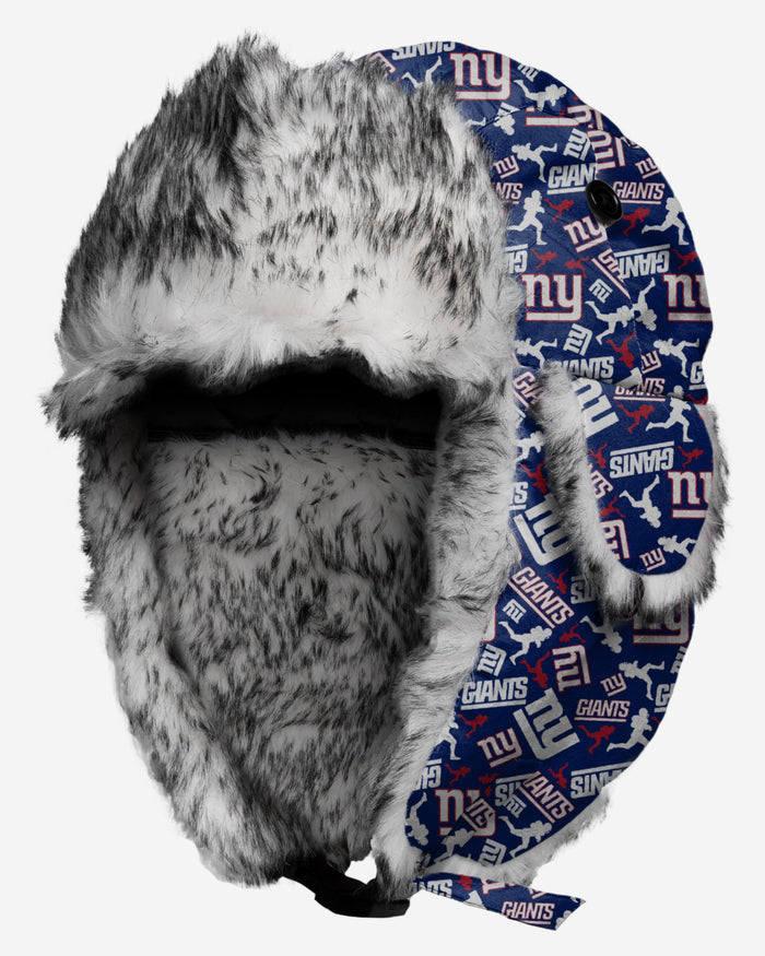 New York Giants Repeat Print Trapper Hat FOCO - FOCO.com