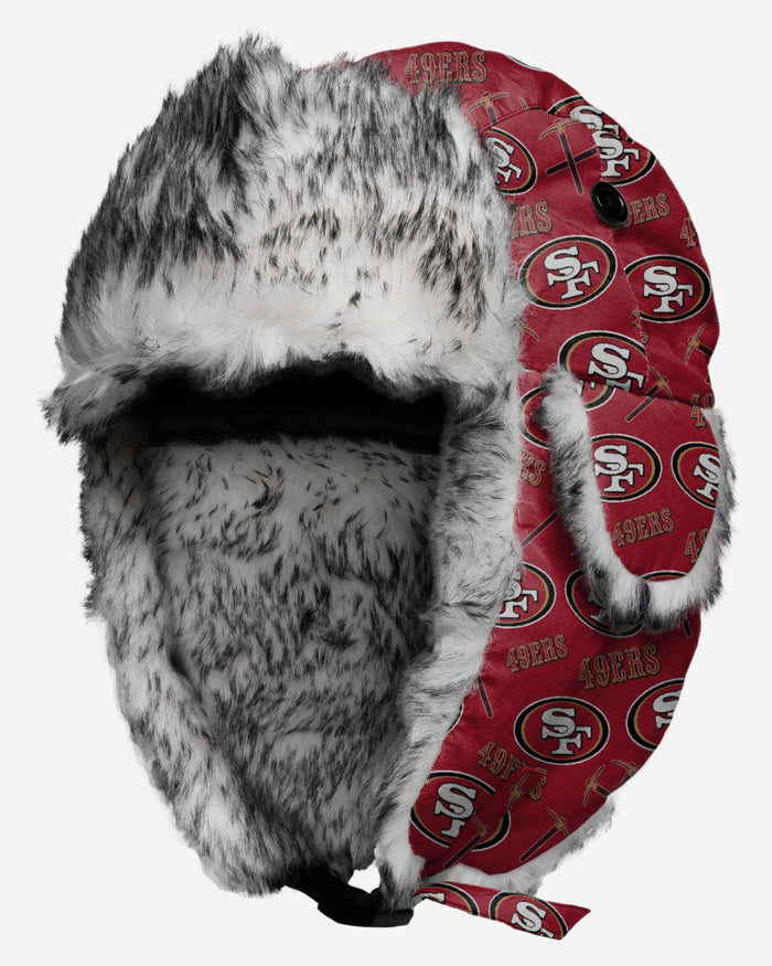 San Francisco 49ers NFL Repeat Print Trapper Hat FOCO - FOCO.com