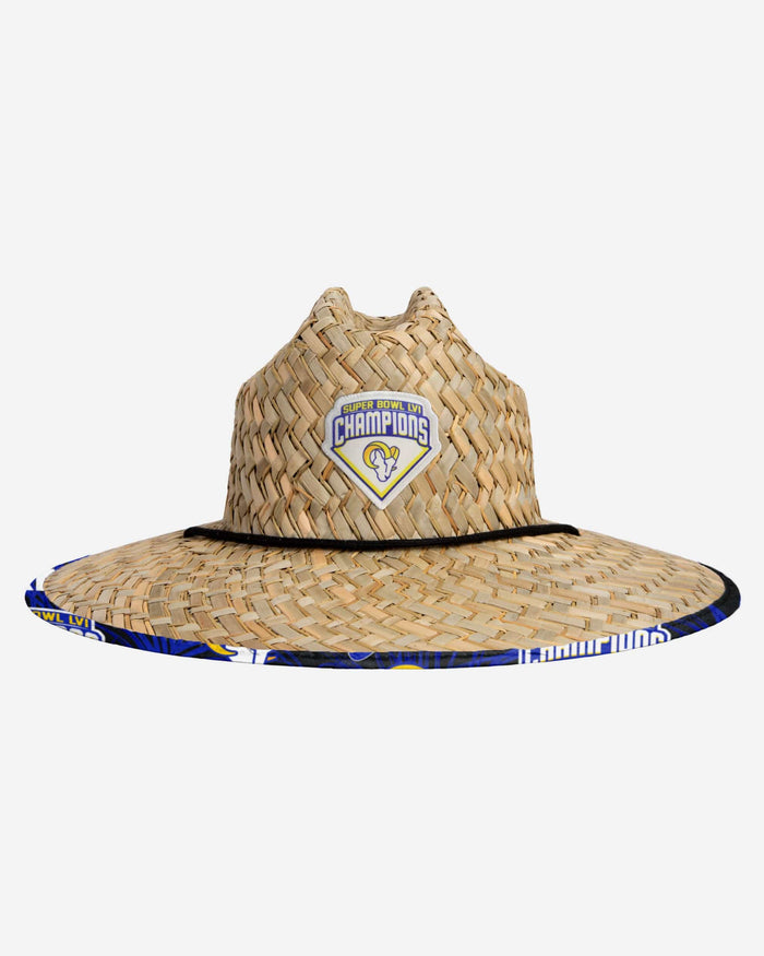 Los Angeles Rams Super Bowl LVI Champions Straw Hat FOCO