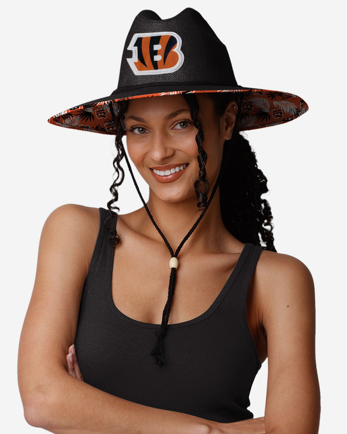 Cincinnati Bengals Team Color Straw Hat FOCO - FOCO.com