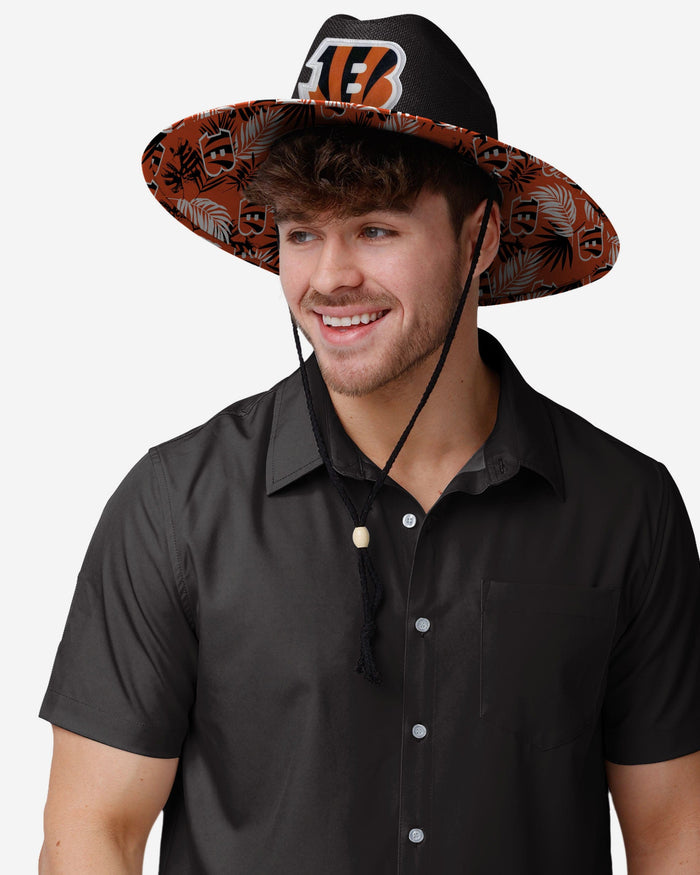 Cincinnati Bengals Team Color Straw Hat FOCO - FOCO.com