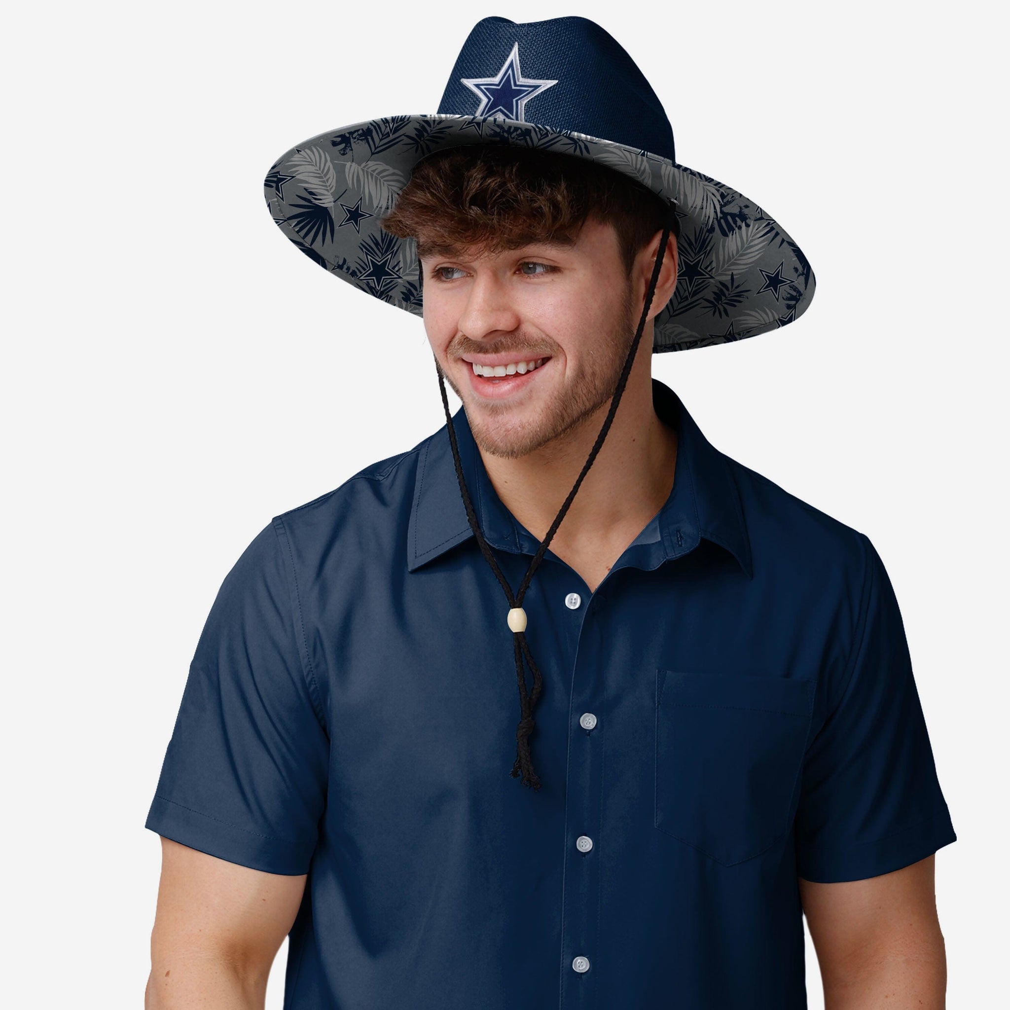 FOCO Dallas Cowboys NFL Team Color Straw Hat