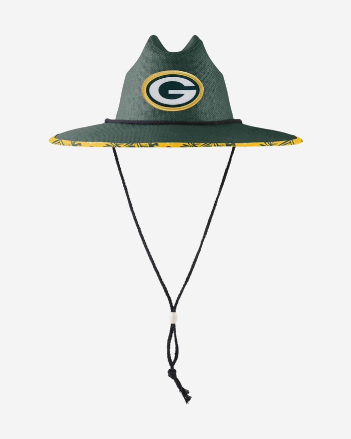 Green Bay Packers Team Color Straw Hat FOCO - FOCO.com