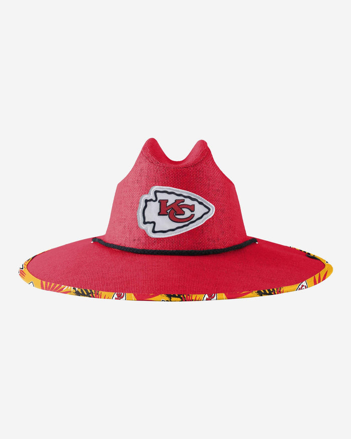 Kansas City Chiefs Team Color Straw Hat FOCO - FOCO.com