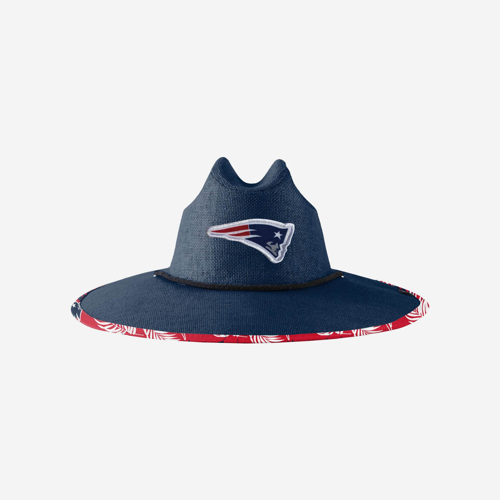 New England Patriots Team Color Straw Hat FOCO - FOCO.com