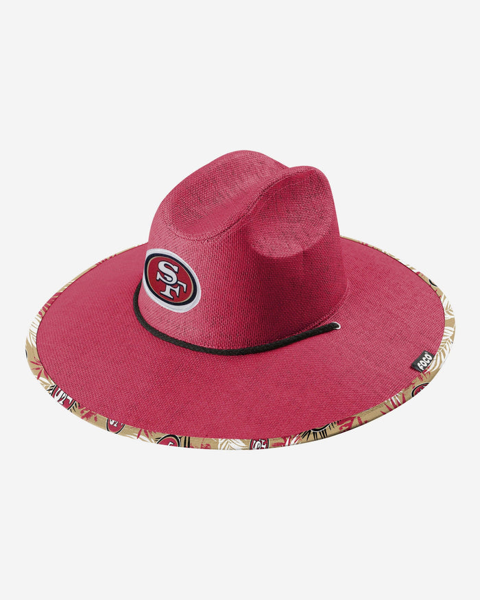 San Francisco 49ers Team Color Straw Hat FOCO - FOCO.com