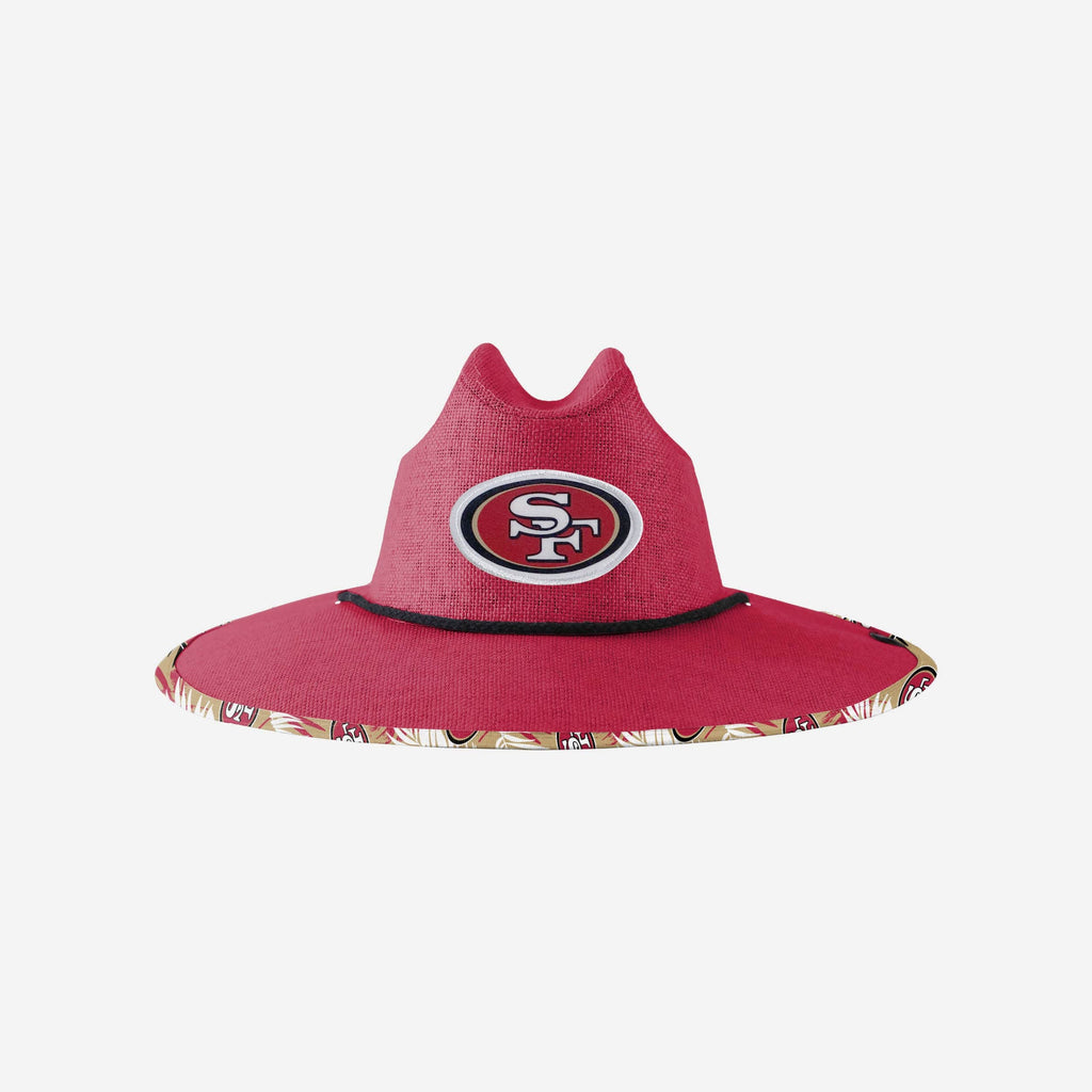San Francisco 49ers Team Color Straw Hat FOCO - FOCO.com
