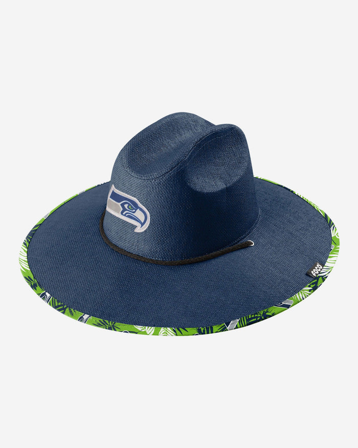Seattle Seahawks Team Color Straw Hat FOCO - FOCO.com