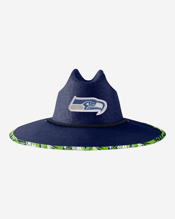 Seattle Seahawks Team Color Straw Hat FOCO - FOCO.com