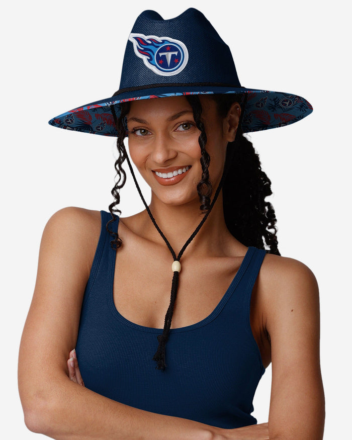 Tennessee Titans Team Color Straw Hat FOCO - FOCO.com