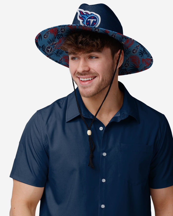 Tennessee Titans Team Color Straw Hat FOCO - FOCO.com