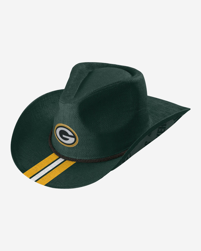 Green Bay Packers Team Stripe Cowboy Hat FOCO - FOCO.com