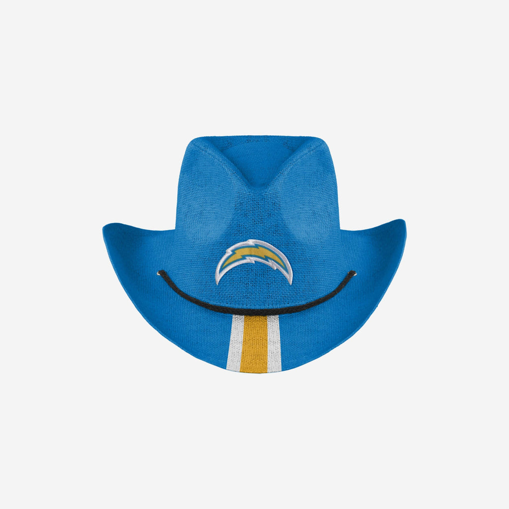 Los Angeles Chargers Team Stripe Cowboy Hat FOCO - FOCO.com