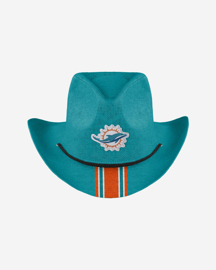 Miami Dolphins Team Stripe Cowboy Hat FOCO - FOCO.com