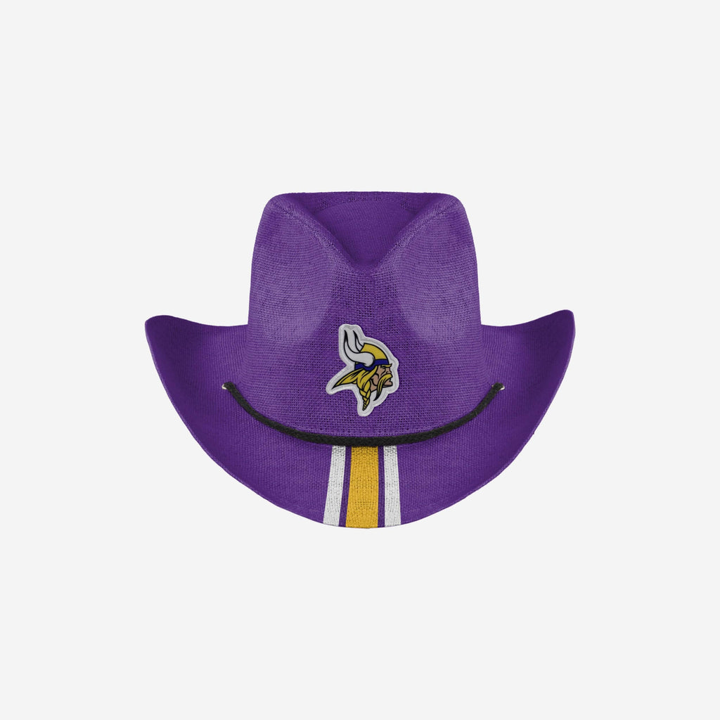 Minnesota Vikings Team Stripe Cowboy Hat FOCO - FOCO.com