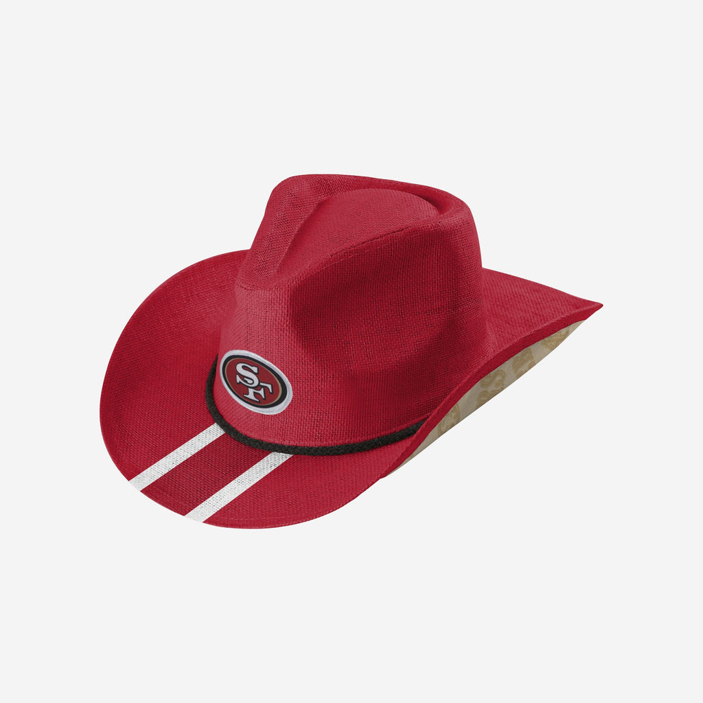 San Francisco 49ers Team Stripe Cowboy Hat FOCO - FOCO.com