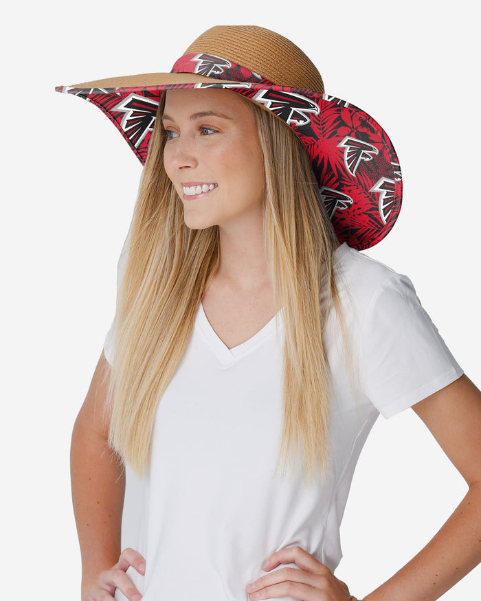 Atlanta Falcons Womens Floral Straw Hat FOCO - FOCO.com
