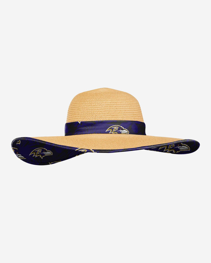 Baltimore Ravens Womens Floral Straw Hat FOCO - FOCO.com