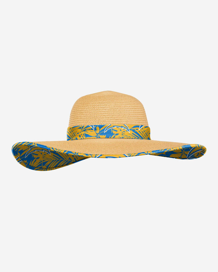 Los Angeles Chargers Womens Floral Straw Hat FOCO - FOCO.com