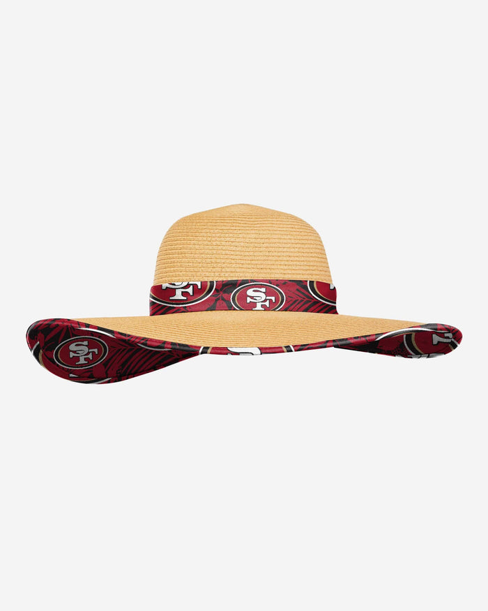 San Francisco 49ers Womens Floral Straw Hat FOCO - FOCO.com