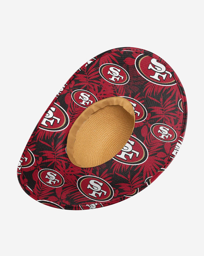 San Francisco 49ers Womens Floral Straw Hat FOCO - FOCO.com