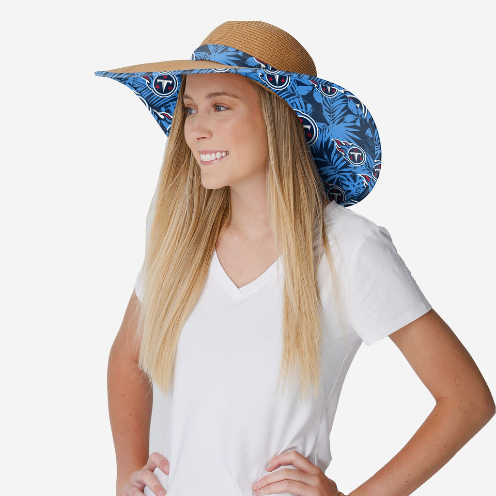 Tennessee Titans Womens Floral Straw Hat FOCO