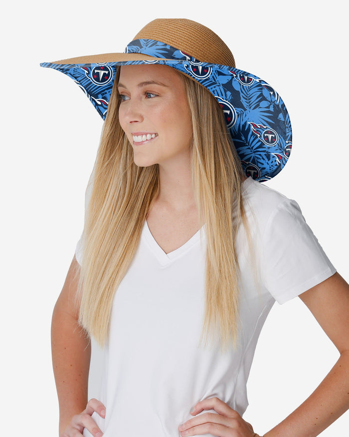 Tennessee Titans Womens Floral Straw Hat FOCO - FOCO.com