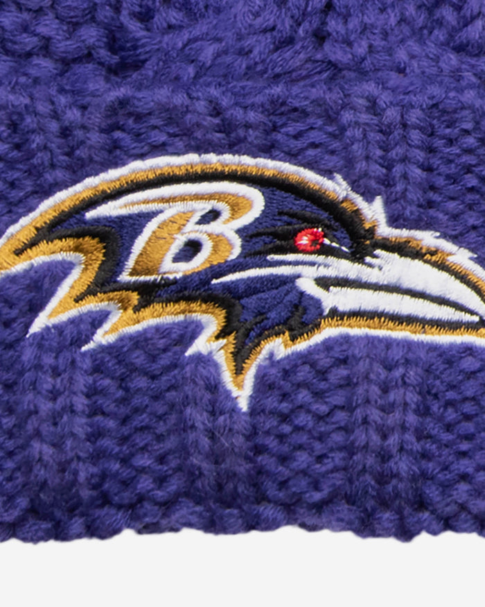 Baltimore Ravens Womens Da Pom Beanie FOCO - FOCO.com