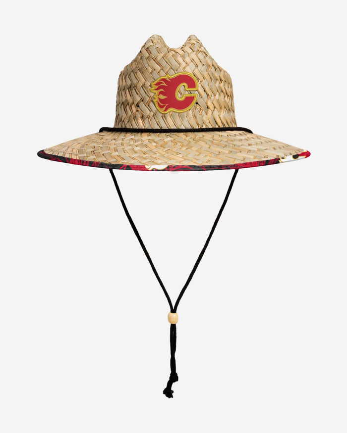 Calgary Flames Floral Straw Hat FOCO - FOCO.com