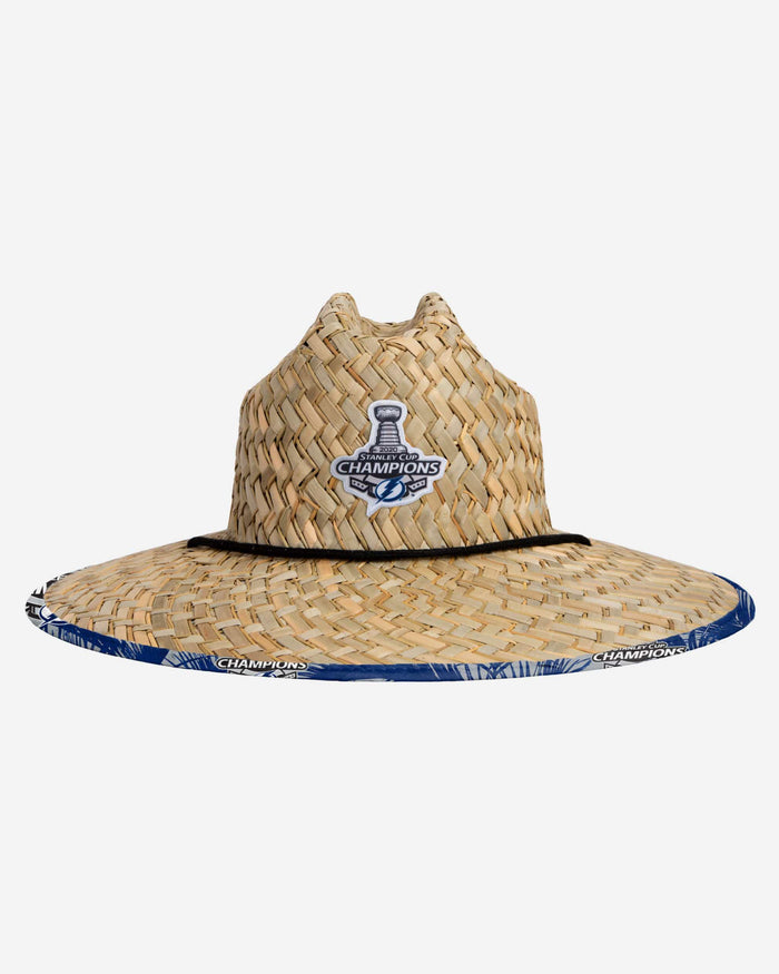 Tampa Bay Lightning 2020 Stanley Cup Champions Floral Straw Hat FOCO - FOCO.com