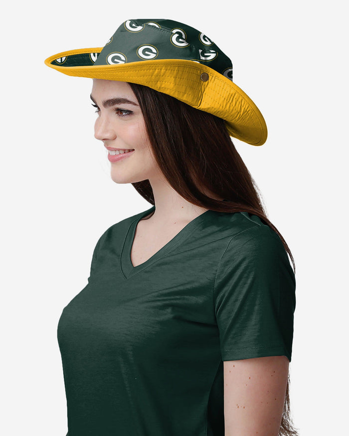 Green Bay Packers Womens Mini Print Hybrid Boonie Hat FOCO - FOCO.com
