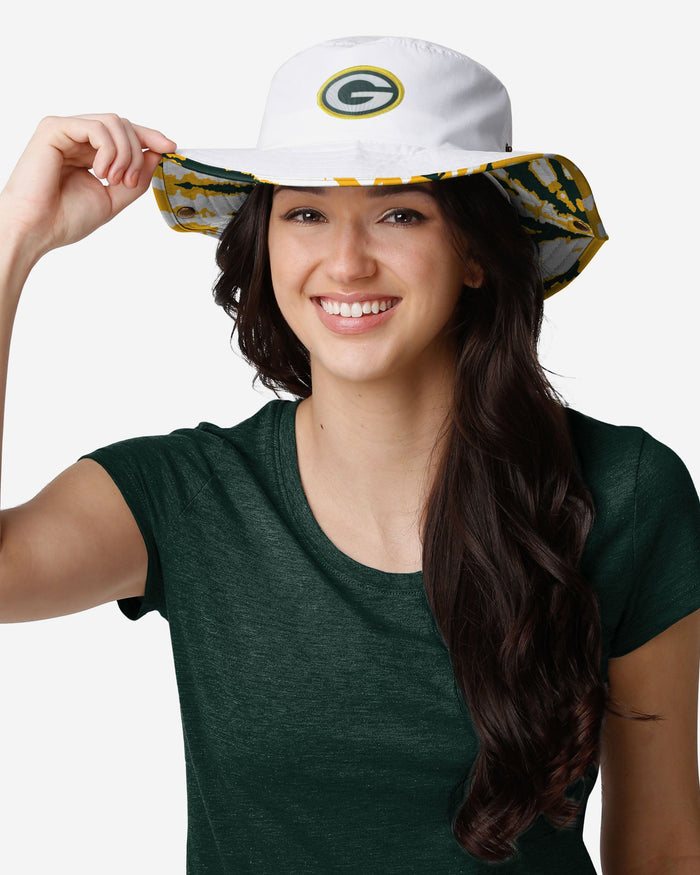 Green Bay Packers Womens White Hybrid Boonie Hat FOCO - FOCO.com
