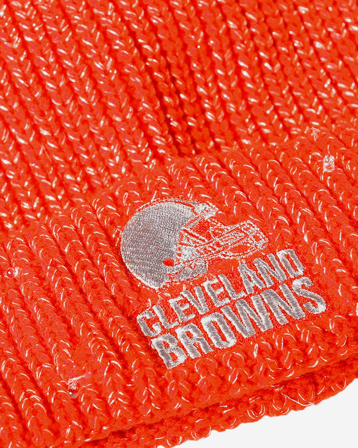 Cleveland Browns Womens Glitter Knit Light Up Beanie FOCO - FOCO.com