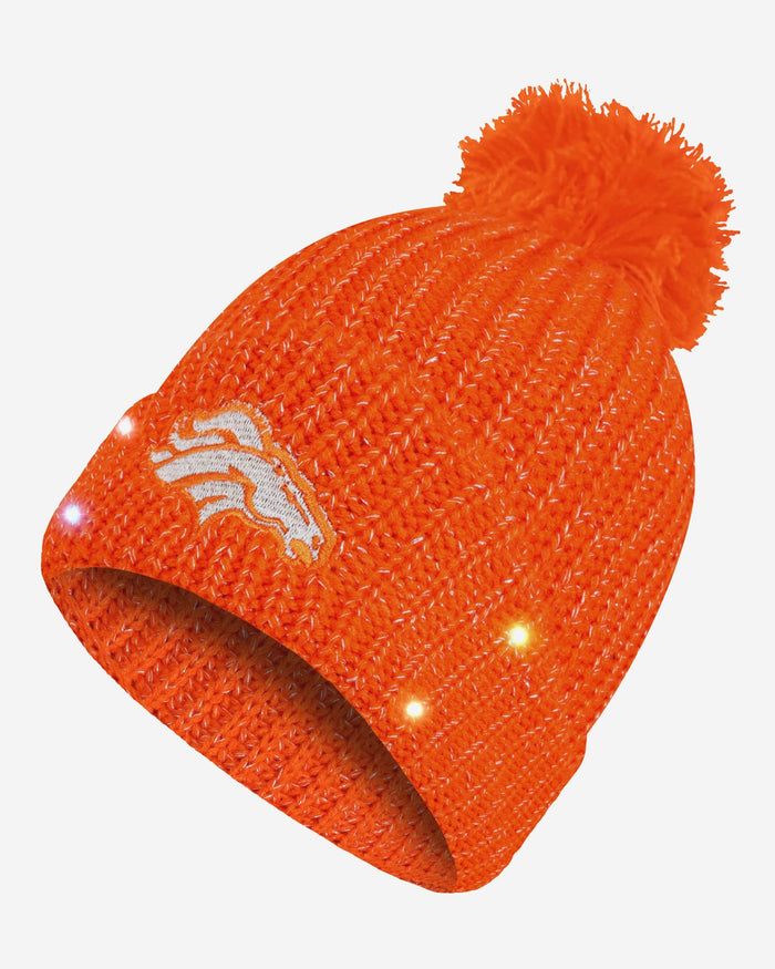 Denver Broncos Womens Glitter Knit Light Up Beanie FOCO - FOCO.com