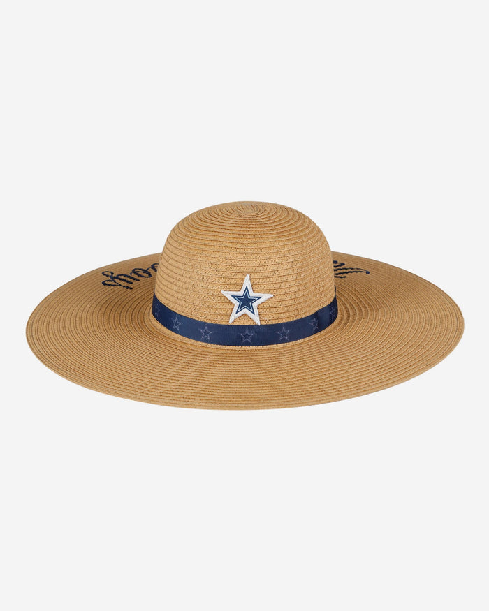 Dallas Cowboys Womens Wordmark Beach Straw Hat FOCO - FOCO.com