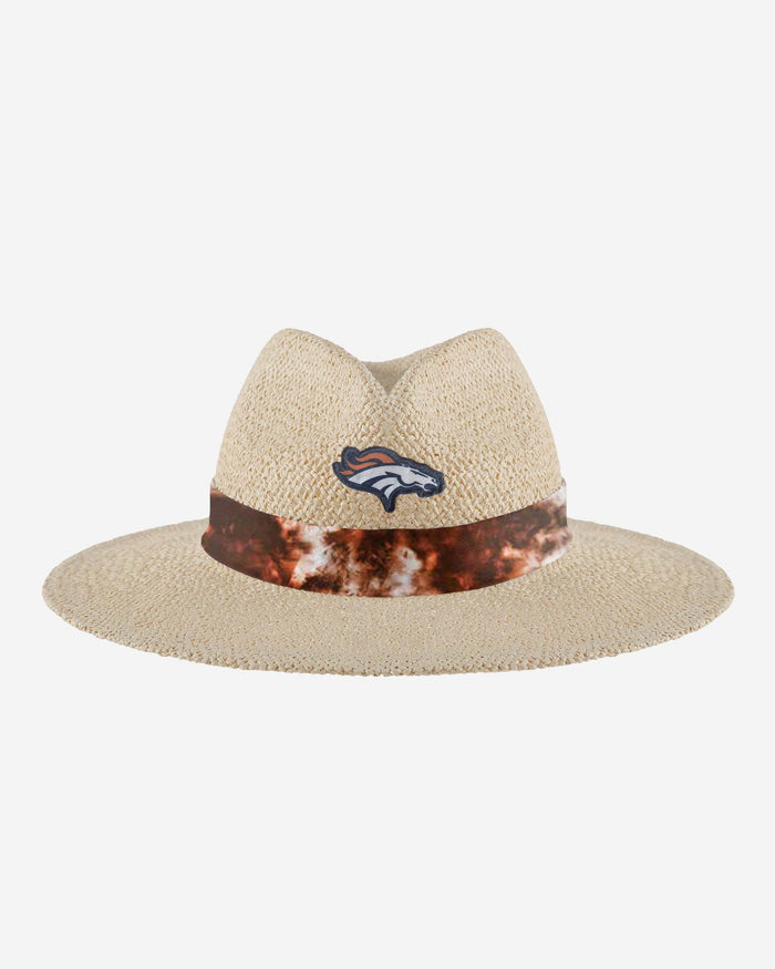 Denver Broncos Womens Tie-Dye Ribbon Straw Hat FOCO - FOCO.com