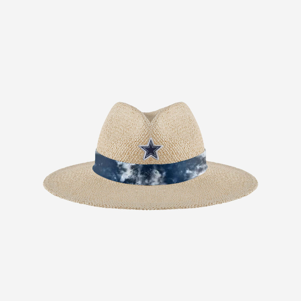 Dallas Cowboys Womens Tie-Dye Ribbon Straw Hat FOCO - FOCO.com
