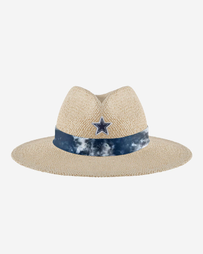 Dallas Cowboys Womens Tie-Dye Ribbon Straw Hat FOCO - FOCO.com