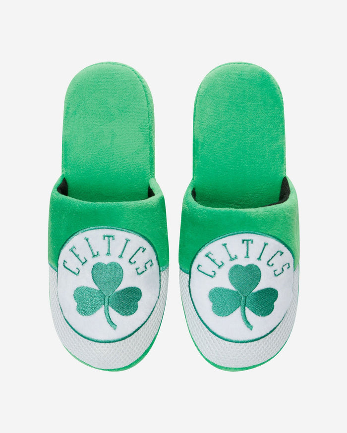 Boston Celtics Team Logo Staycation Slipper FOCO - FOCO.com