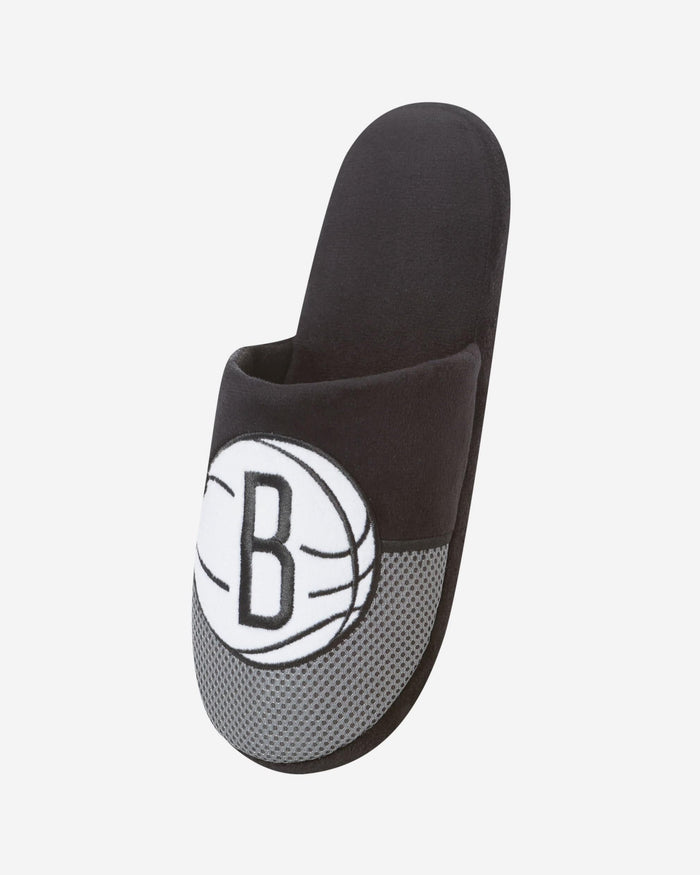 Brooklyn Nets Team Logo Staycation Slipper FOCO - FOCO.com