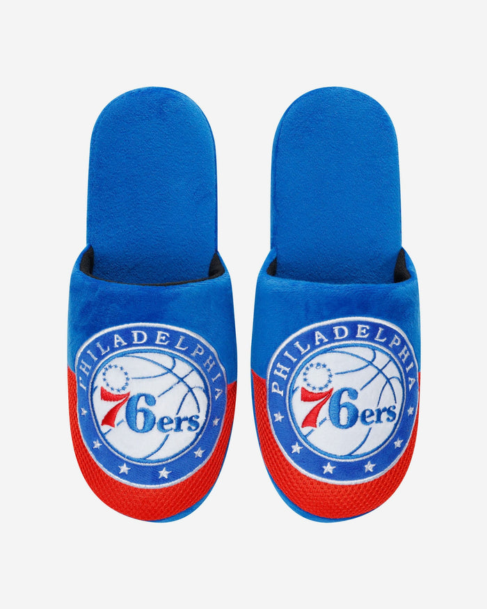 Philadelphia 76ers Team Logo Staycation Slipper FOCO - FOCO.com